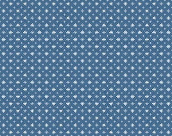 Christmas Village - Snowflakes Denim by Katherine Lenius for by Riley Blake Designs, 100% Fine Cotton Fabric, C12246-Denim