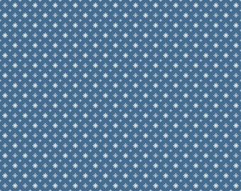 Christmas Village - Snowflakes Denim by Katherine Lenius for by Riley Blake Designs, 100% Fine Cotton Fabric, C12246-Denim