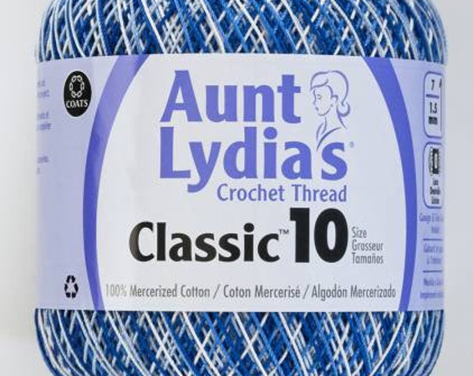 Shaded Blues - Aunt Lydia's Crochet Thread Classic 10, 350 yds, Art 154C-014