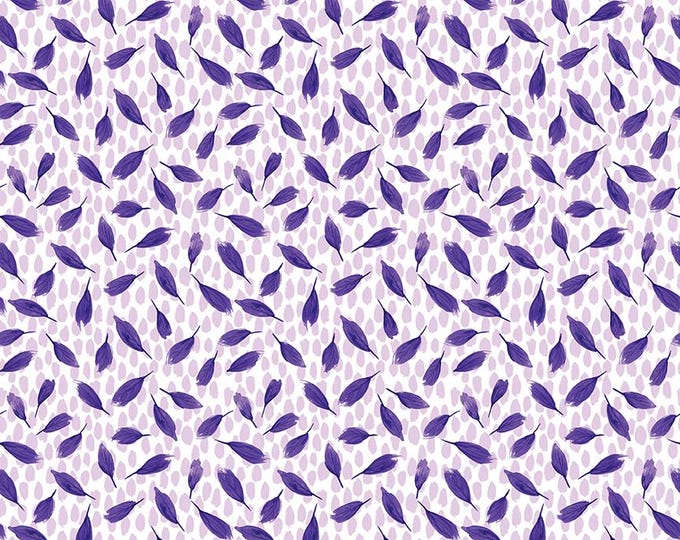 Plum Petals Leaves Cloud by Diane Labombarde by Lori Holt for Riley Blake Designs, 100% Cotton Fabric, C15644-CLOUD