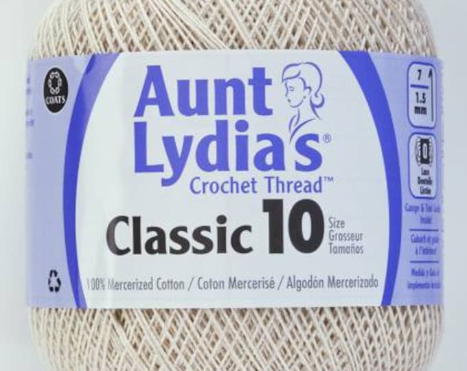 Ecru- Aunt Lydia's Crochet Thread Classic 10, 400 yds, Art 154C-419