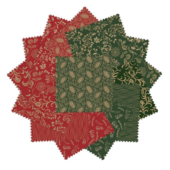 Holiday Keepsakes  5" Charm Pack by Benartex Designer Fabrics, 100% Cotton, 42 pcs, HOLK5PK