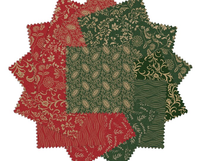 Holiday Keepsakes  5" Charm Pack by Benartex Designer Fabrics, 100% Cotton, 42 pcs, HOLK5PK