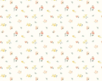 New Beginnings Sweet Peas Cream, 100% Cotton, C15752-CREAM