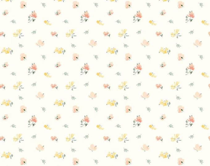 New Beginnings Sweet Peas Cream by Sandy Gervais for Riley Blake Designs, 100% Cotton Fabric, C15752-CREAM