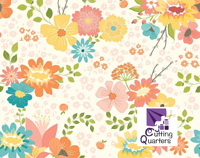 Spring's in Town - Main Cream by Sandy Gervais for Riley Blake Designs, 100% Cotton Fabric, C14210-Cream