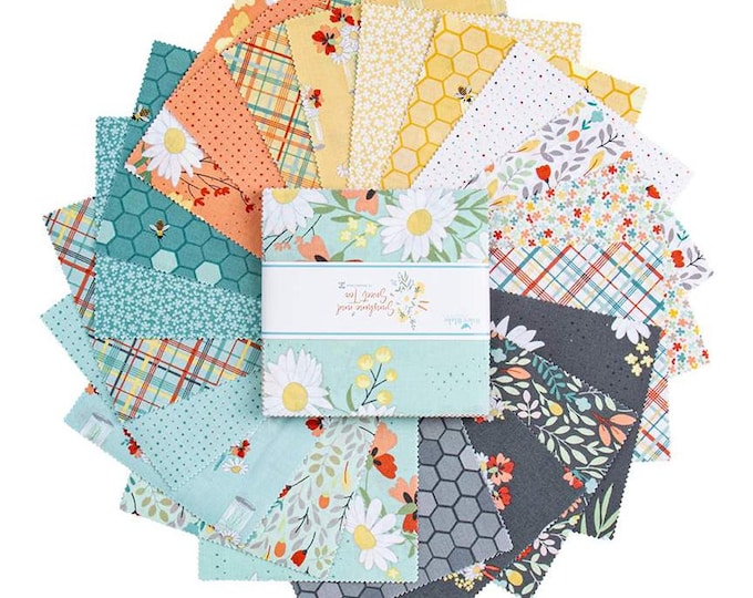 Sunshine and Sweet Tea 5" Stacker by Amanda Castor for Riley Blake, 100 % Cotton, 5-14320-42
