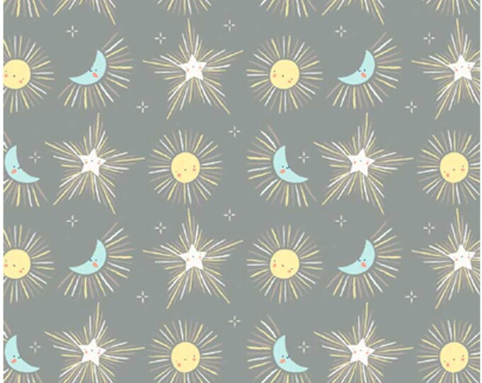 Star Bright - Moon/Stars by Jennifer Ellory for P&B Textiles,  100% Premium Cotton Fabric, SBRI-4602-S