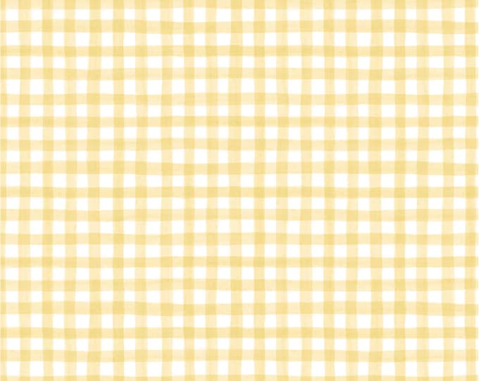 Homemade Happiness - Checks Yellow by Silvia Vassileva for P&B Textiles, 100% Premium Cotton Fabric, HHAP-4806-Y