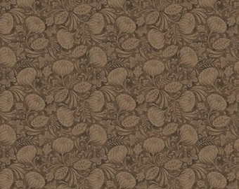 Whimsy II - Packed Tonal Floral Brown,  100% Cotton, WHM2 5694 Z
