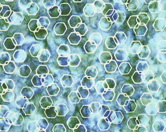 Denim Bijou - Expressions Batiks Watercolor Daisies by Riley Blake Designs, 100% Cotton Fabric, BT23243-305