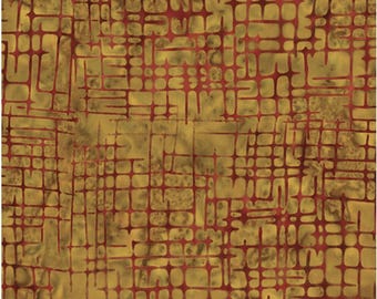 Gold/Burgundy - Bali Urban Weave Collection by Benartex Studio, 100% Cotton Batik Fabric, 9275-32