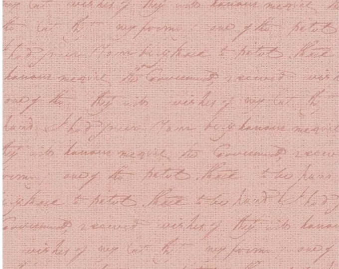 Petal Bouquet - Script Pink by Katie Pertiet for P&B Textiles, 100% Premium Cotton Fabric, PBOU-4965 P