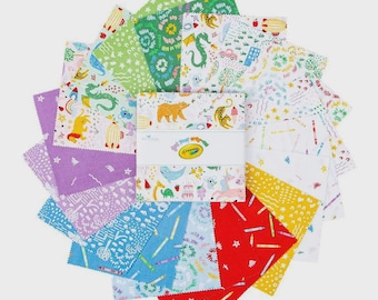 Get Your Cray-on 5" Stacker by Crayola for Riley Blake, 100 % Cotton, 5-15410-42