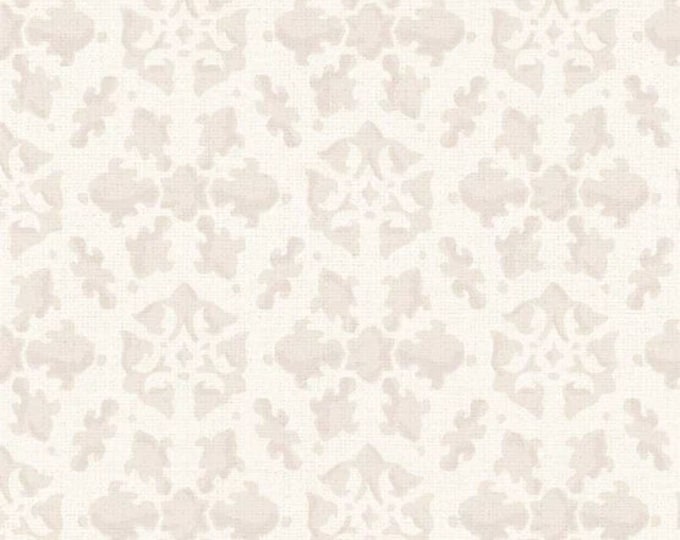 Petal Bouquet - Damask Ecru by Katie Pertiet for P&B Textiles, 100% Premium Cotton Fabric, PBOU-4966 E