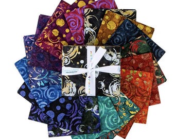Expressions Batiks Kinetic Energy 18-Piece Fat Quarter Bundle, FQ-23424-18