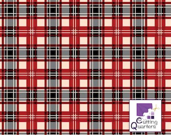 Riley Blake, Christmas Memories Plaid - Red, 100% Cotton Fabric, C8698-RED