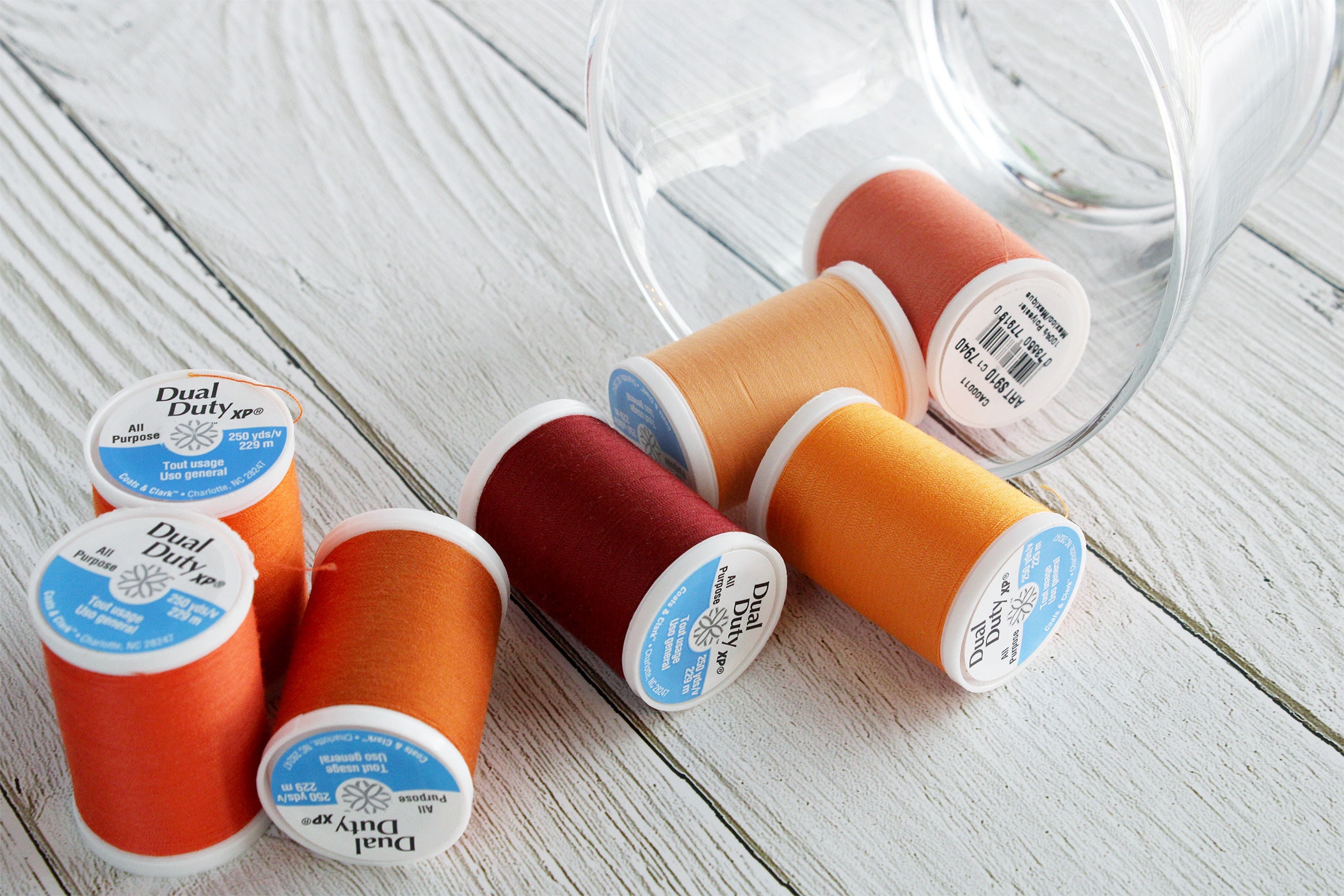 Oranges - 250 yds Coats & Clark Dual Duty XP All Purpose Oranges - 250 yds Coats & Clark Dual Duty XP All Purpose