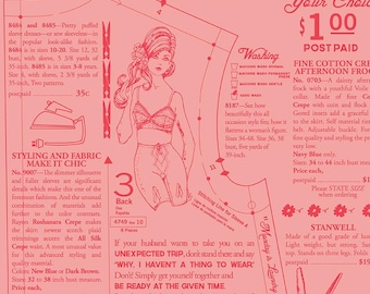 Vintage Happy 2 Dressmaking Coral by Lori Holt for Riley Blake Designs, 100% Cotton Fabric,  C9140-CORAL