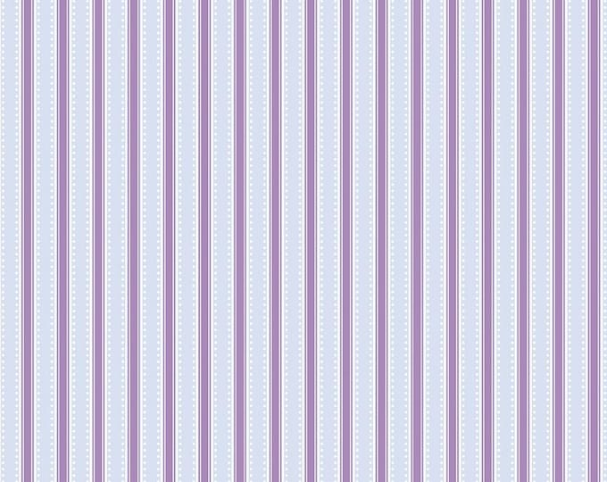 Hydrangeas in the Garden Stripes Powder Pearl, 100% Cotton Fabric, CPL16834-POWDER