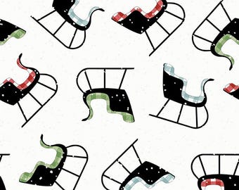 White as Snow Sleigh Toss White by J. Wecker Frisch for Riley Blake Designs, 100% Cotton Fabric, C13556-WHITE