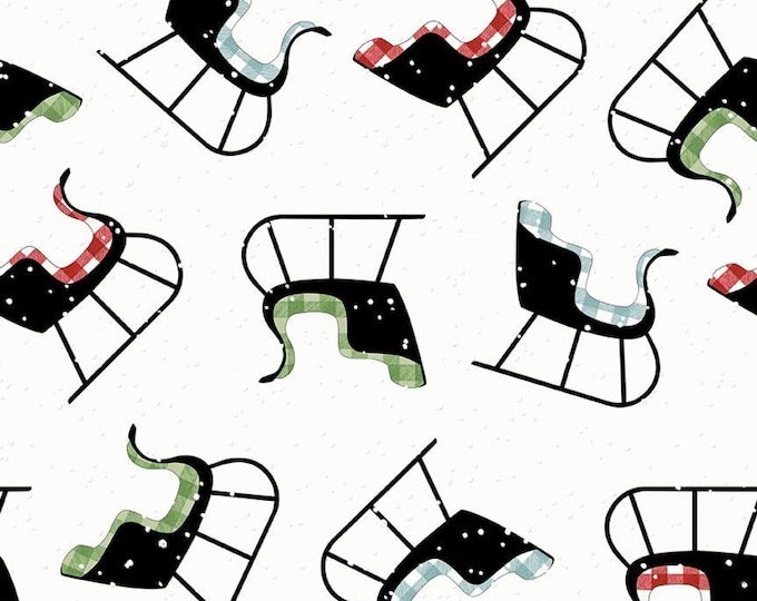 White as Snow Sleigh Toss White by J. Wecker Frisch for Riley Blake Designs, 100% Cotton Fabric, C13556-WHITE