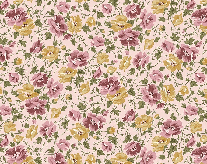 Midnight Garden - Flowers Blush by Gerri Robinson for by Riley Blake Designs, 100% Fine Cotton Fabric, C12543-Blush