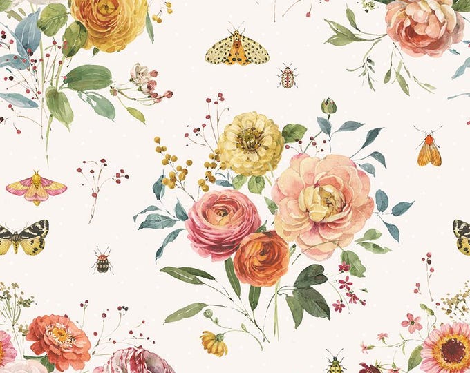 Sketchbook Main Cream by Lisa Audit for Riley Blake Designs, 100% Cotton, CD17520-Cream