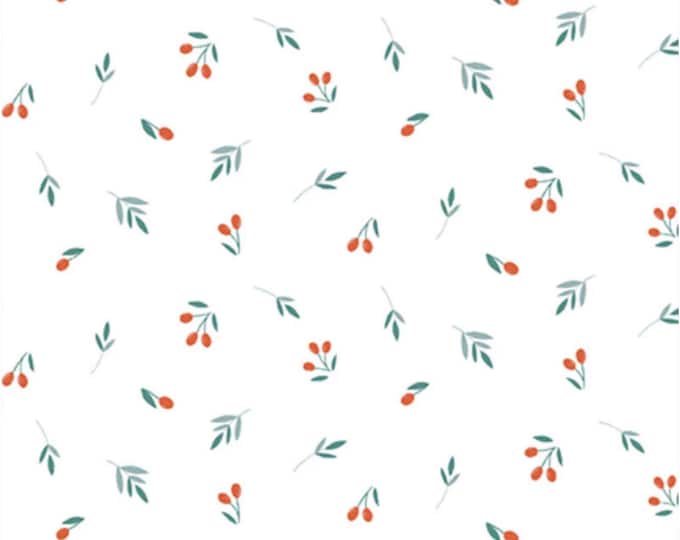 Birdsong - Berries and Cherries White, 100% Cotton, BSON 5863 W