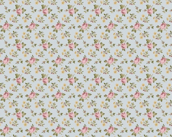 Midnight Garden Rose Ditsy Mist, 100% Cotton, C12544-Mist