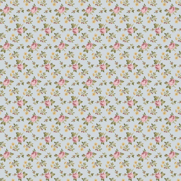 Midnight Garden - Rose Ditsy Mist by Gerri Robinson for by Riley Blake Designs, 100% Fine Cotton Fabric, C12544-Mist