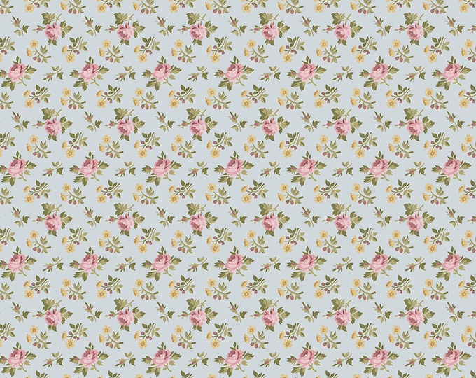 Midnight Garden - Rose Ditsy Mist by Gerri Robinson for by Riley Blake Designs, 100% Fine Cotton Fabric, C12544-Mist