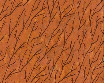 Origins Branches Orange by Jamie Kalvestran for P&B Textiles, 100% Premium Cotton Fabric, ORIG 5189 I