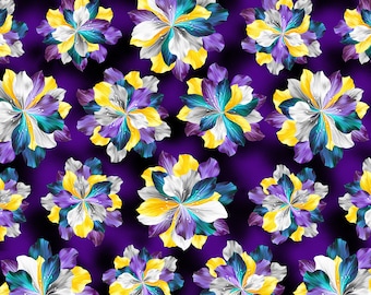 Petal Paradise - Paradise Flowers Multi by Kanvas Studios for Benartex Designer Fabrics, 100% Cotton Fabric, 09872-99