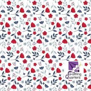 American Beauty Floral White by Dani Mogstad for Riley Blake Designs, 100% Fine Cotton, C14441-White