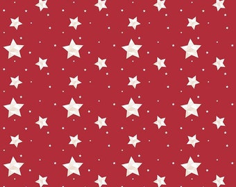 Red Hot Geo Stars Red, 100% Cotton, C11689-RED