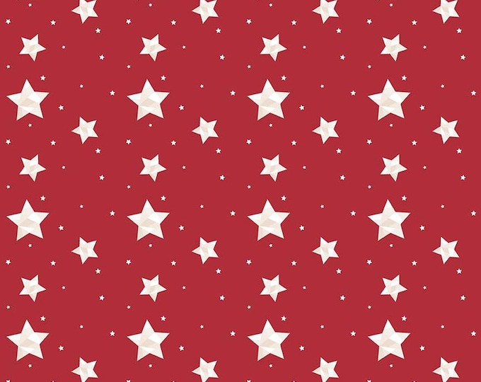 Riley Blake, Red Hot Geo Stars - Red by Kristy Lea, 100% Cotton Fabric, C11689-RED