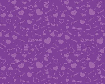 Celebrate with Hershey Valentine's Day Tonal Purple by Riley Blake Designs, 100% Fine Cotton Fabric,  C12804-PURPLE