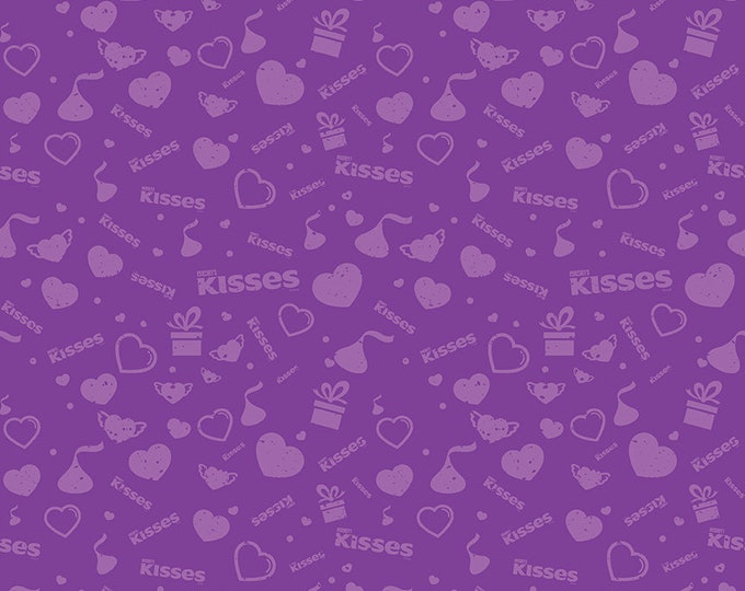 Celebrate with Hershey Valentine's Day Tonal Purple by Riley Blake Designs, 100% Fine Cotton Fabric,  C12804-PURPLE