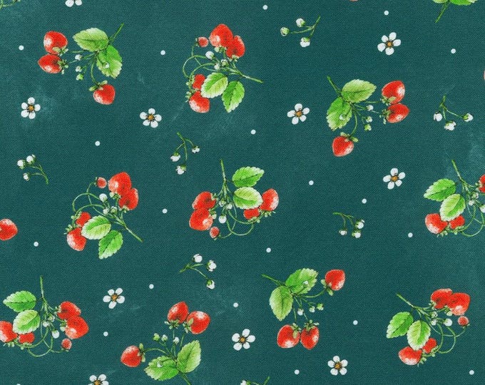 Strawberry Season - Barry Sprig Toss Slate, 100% Cotton, ABYD-22315-66 SLATE