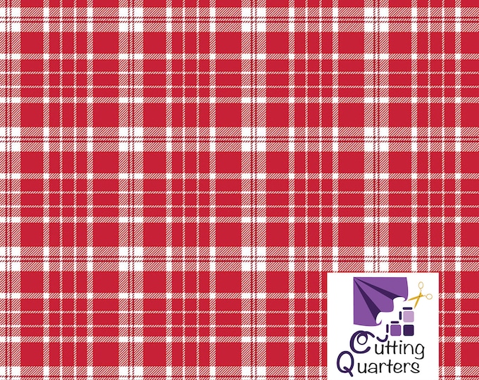 American Beauty Plaid Red by Dani Mogstad for Riley Blake Designs, 100% Fine Cotton, C14443-Red