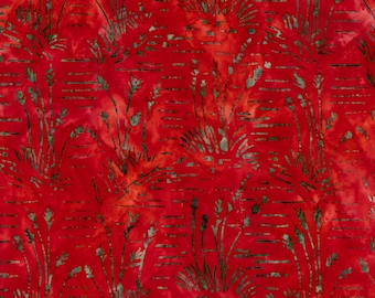 Tomato Red - Expressions Batiks Tjaps Collection by Riley Blake Designs, 100% Cotton Fabric, BTPT1161