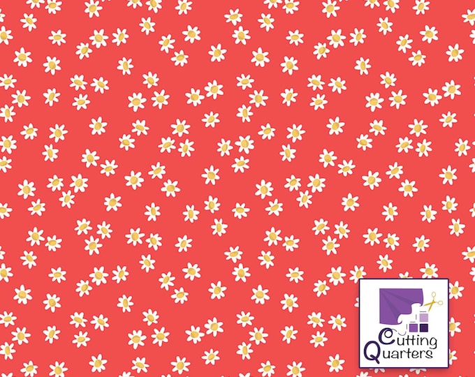Sweet Picnic -  Daisy Field Poppy by Natàlia Juan Abelló for Riley Blake Designs, 100% Fine Cotton, C12095-POPPY