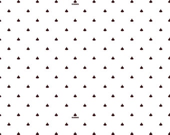 Celebrate with Hershey Valentine's Day Kisses Dots White by Riley Blake Designs, 100% Fine Cotton Fabric,  C12806-WHITE