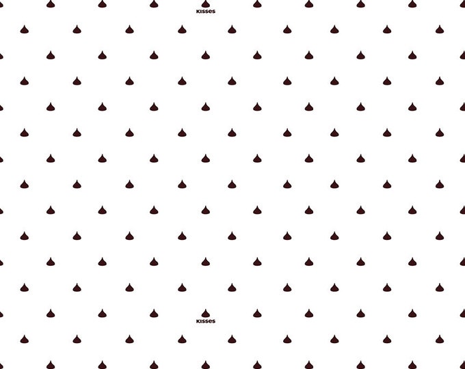 Celebrate with Hershey Valentine's Day Kisses Dots White by Riley Blake Designs, 100% Fine Cotton Fabric,  C12806-WHITE