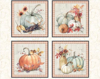 Bountiful - Harvest Blocks Panel (36" x 43"), 100% Cotton, BOUN 5878 PA