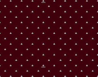 Celebrate with Hershey Valentine's Day Kisses Dots Dark Chocolate Sparkle, 100% Cotton, SC12806-DKCHOCOLATE