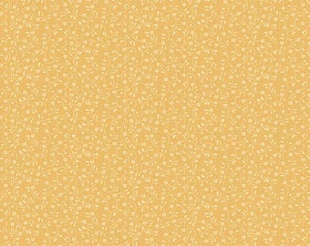 Floret Ochre by Geri Robinson of Planted Seed Designs for Riley Blake Designs, 100% Fine Cotton, Tone-on-Tone Basics, C675-Ochre