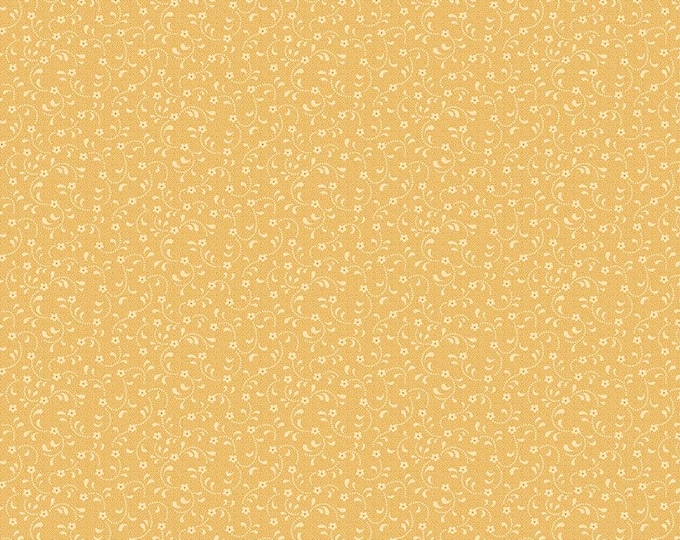 Floret Ochre by Geri Robinson of Planted Seed Designs for Riley Blake Designs, 100% Fine Cotton, Tone-on-Tone Basics, C675-Ochre