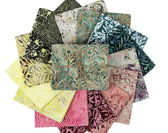 Expression Batiks Ornamental Floreale 14-Piece Fat Quarter Bundle, FQ-23215-14